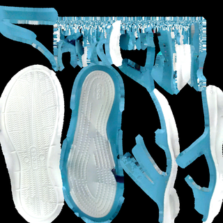 鞋子：crocs white cyan right