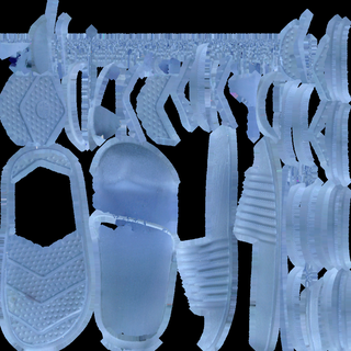 鞋子：sky blue striped right
