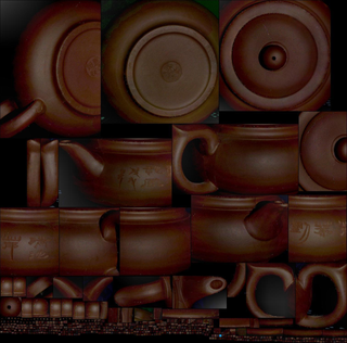 茶壶：brown chinese