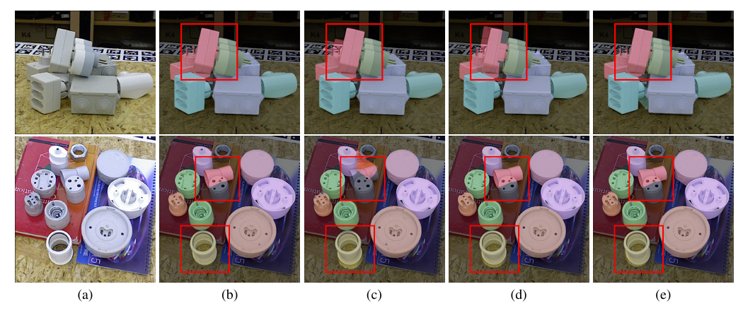 MRC-Net T-LESS heavy-occlusion qualitative comparison